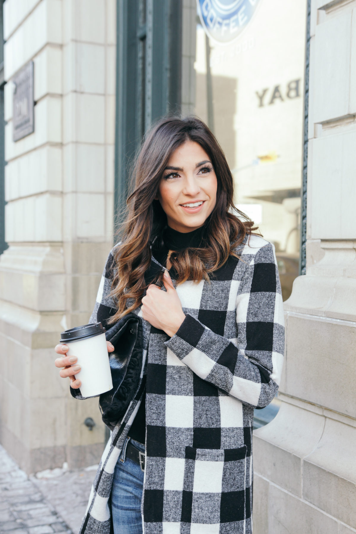Buffalo Check Coat - Teach Me Style - A style, beauty and life blog.